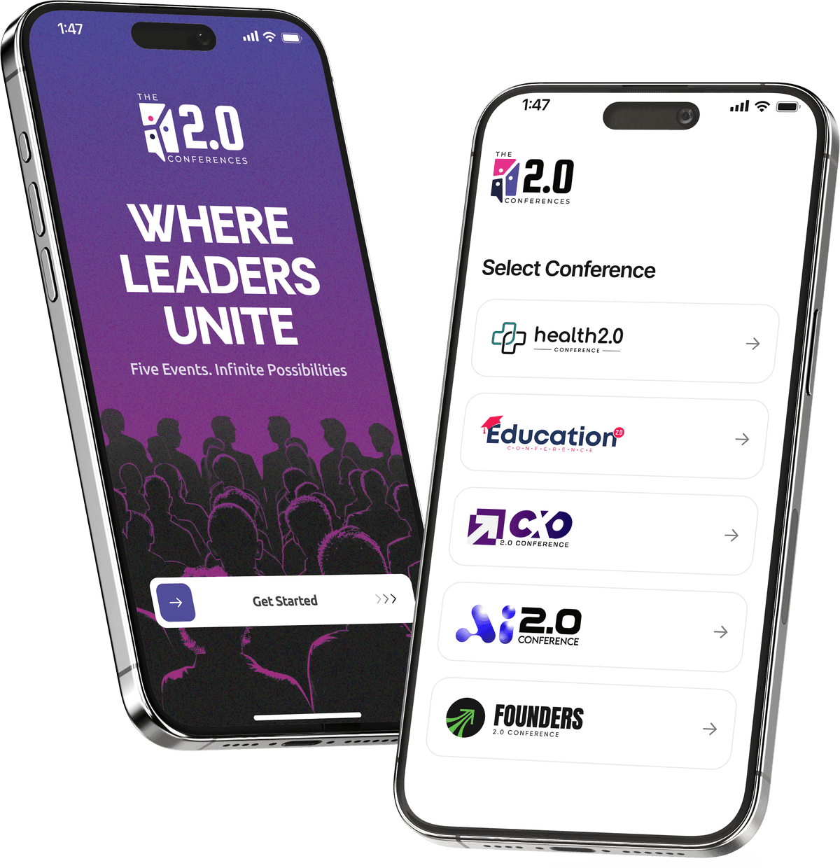 The 2.0 Conferences mobile app preview